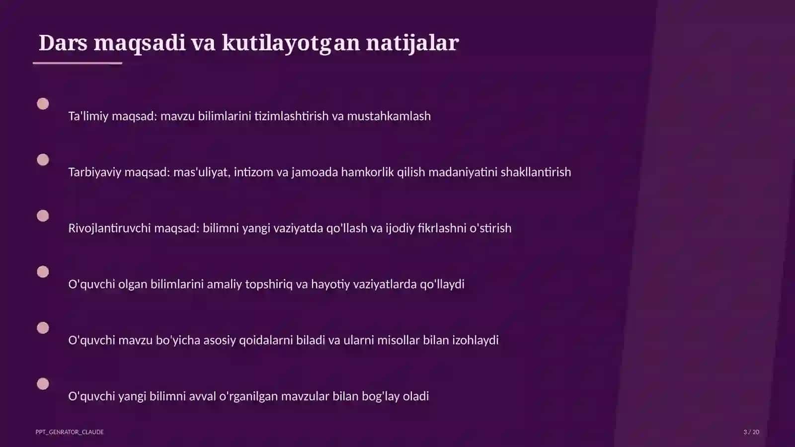 Rus tilida bir bosh bo'lakli gaplar (8-sinf) 3