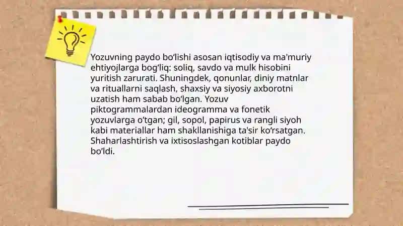 Yozuv tarixi va uning turlari 3