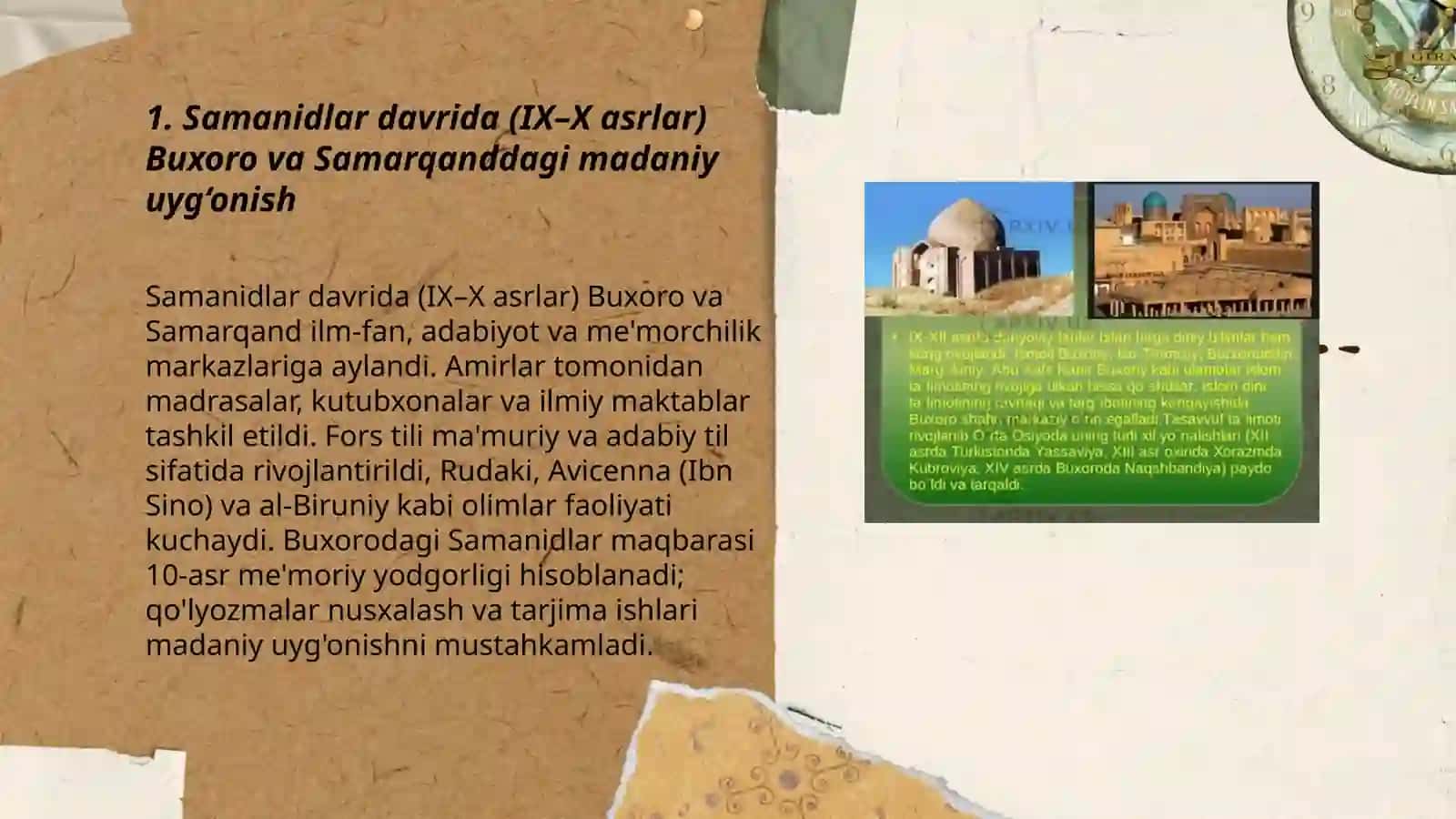 Mamlakatimiz hududlarida ro‘y bergan madaniy uyg‘onish (Renessans) 3