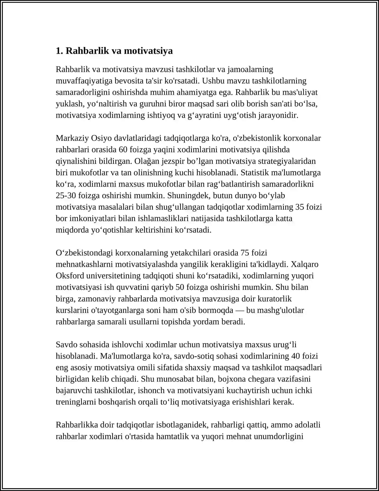 ISH JOYIDA MOTIVATSION STRATEGIYALAR VA ULARNING SAMARADORLIGI 3