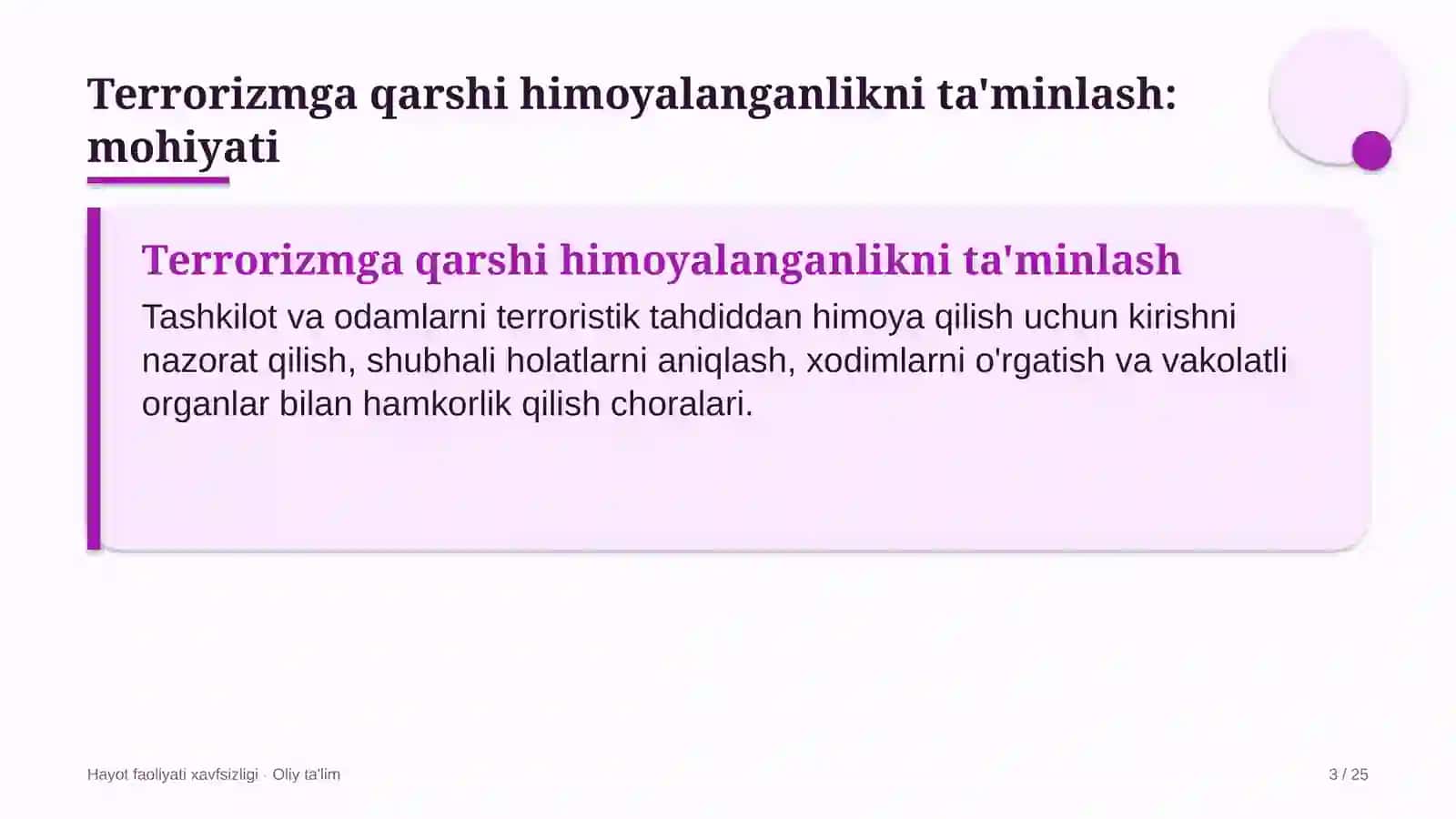 Konsullik muassasalarida terrorizmga qarshi himoyalanganlikni ta'minlash 3