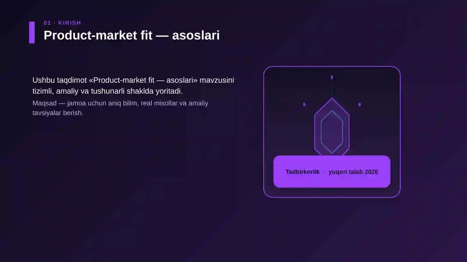 Product-market fit — asoslari 3