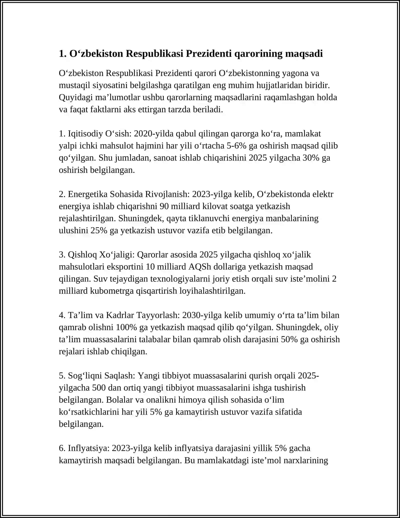 O‘zbekiston Respublikasi Prezidentining 4860-sonli Qarori 3