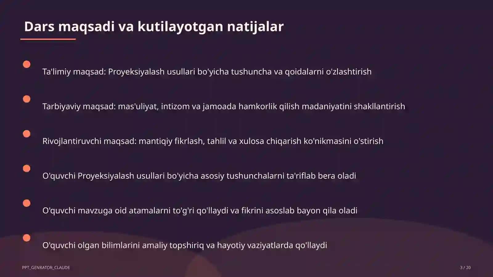 Proyeksiyalash usullari (8-sinf) 3