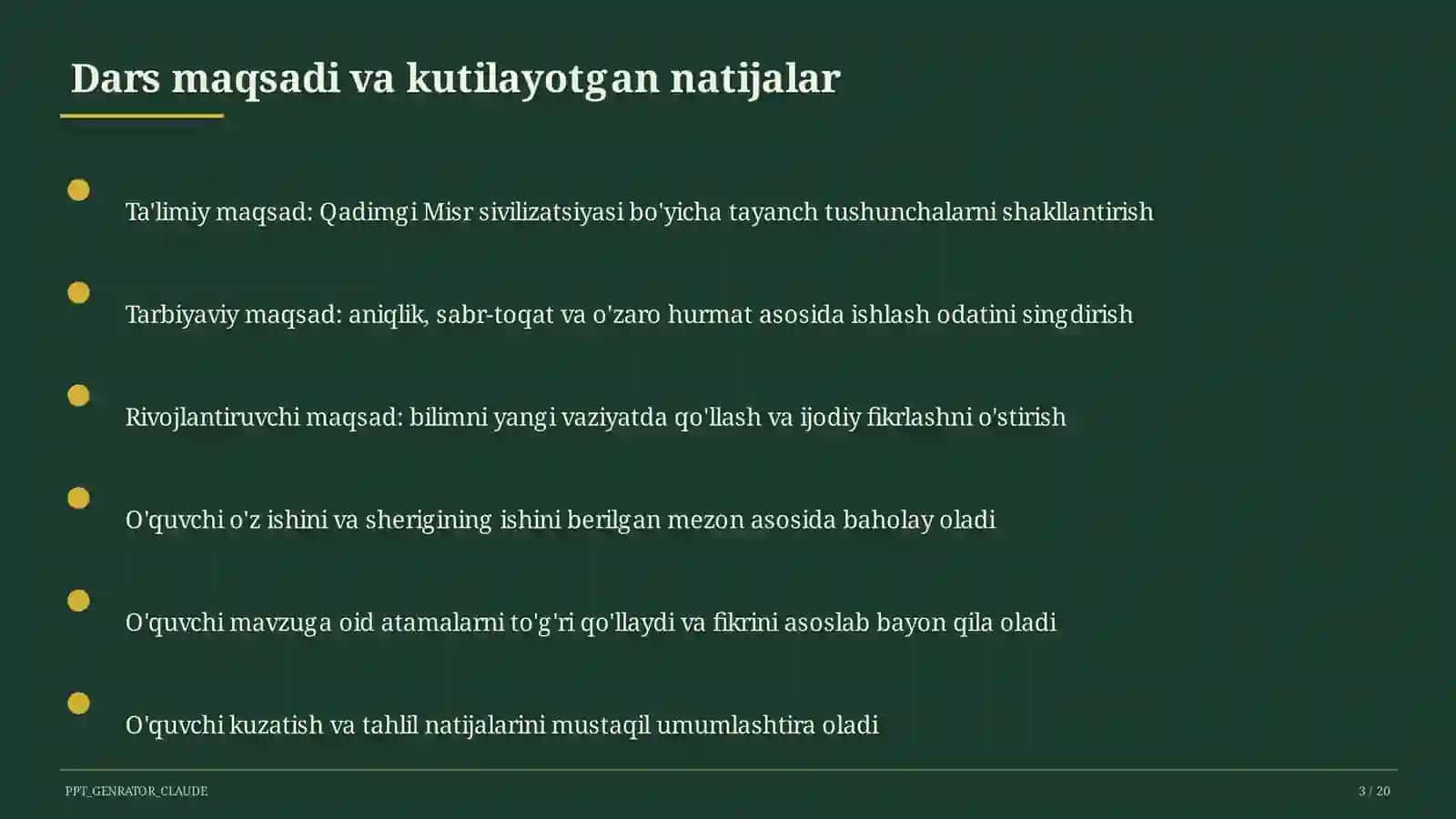 Qadimgi Misr sivilizatsiyasi (6-sinf) 3