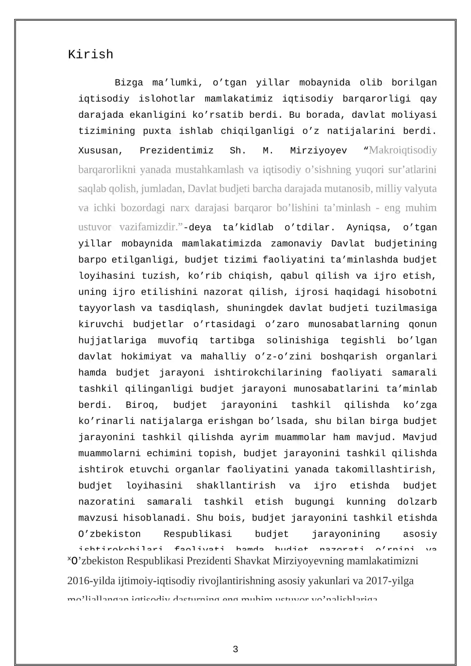 “BUDJET MUNOSABATLARINING QONUNY HUQUQIY ASOSLARI” MAVZUSIDAGI KURS ISHI 3