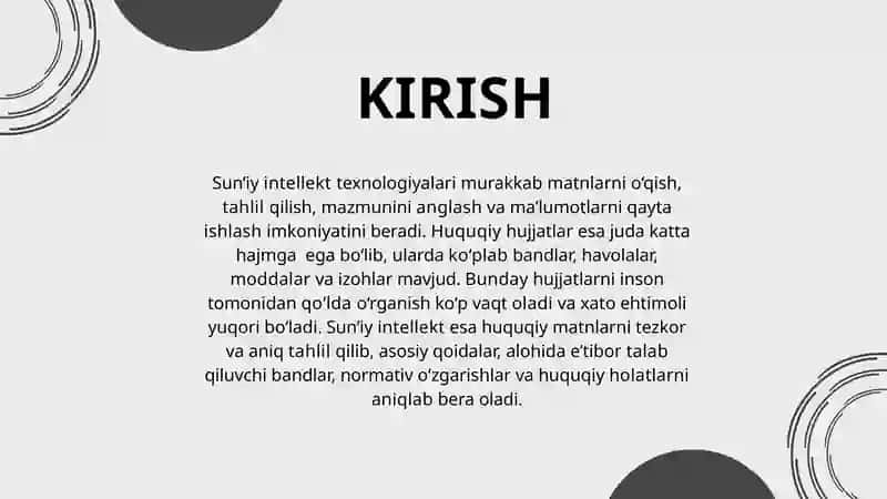 Sun’iy intellektning huquqiy hujjatlartahlili 3