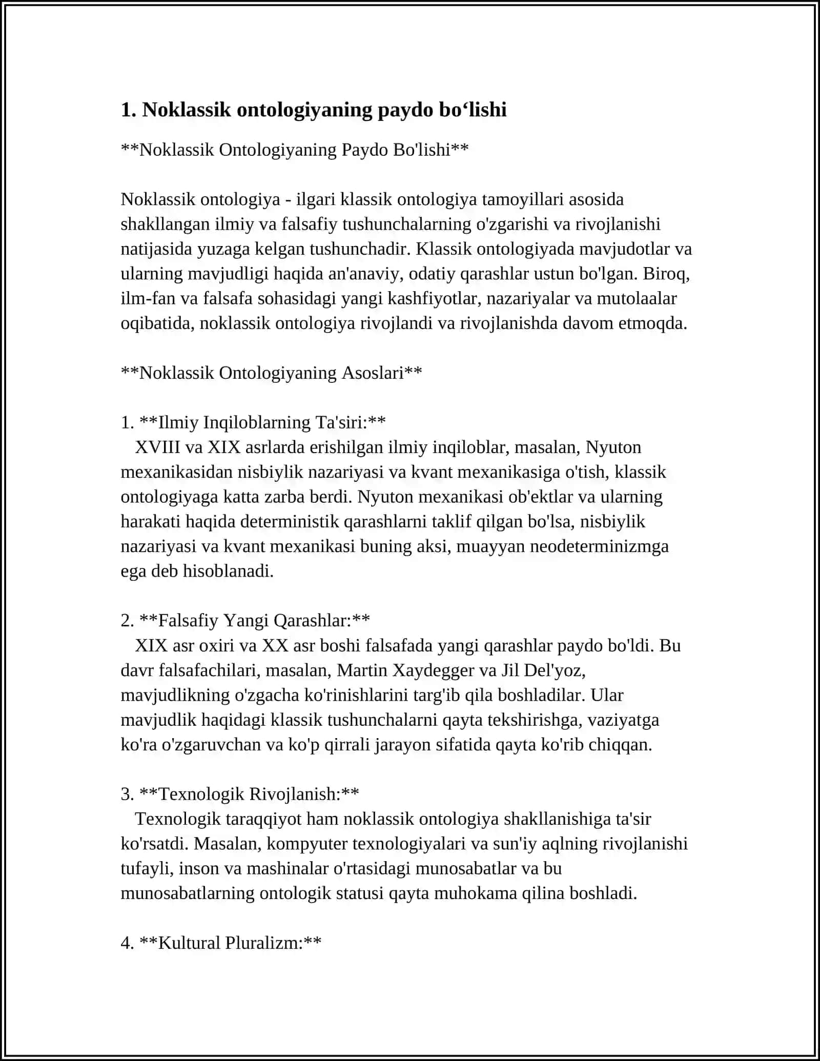 Noklassik Ontologiya 3