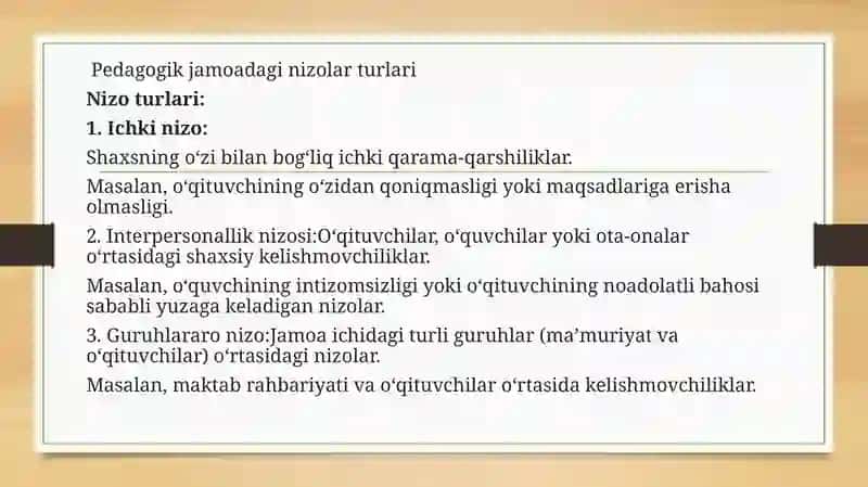 Pedagogik jamoadagi nizolar va ularni bartaraf etish yo’llari 3