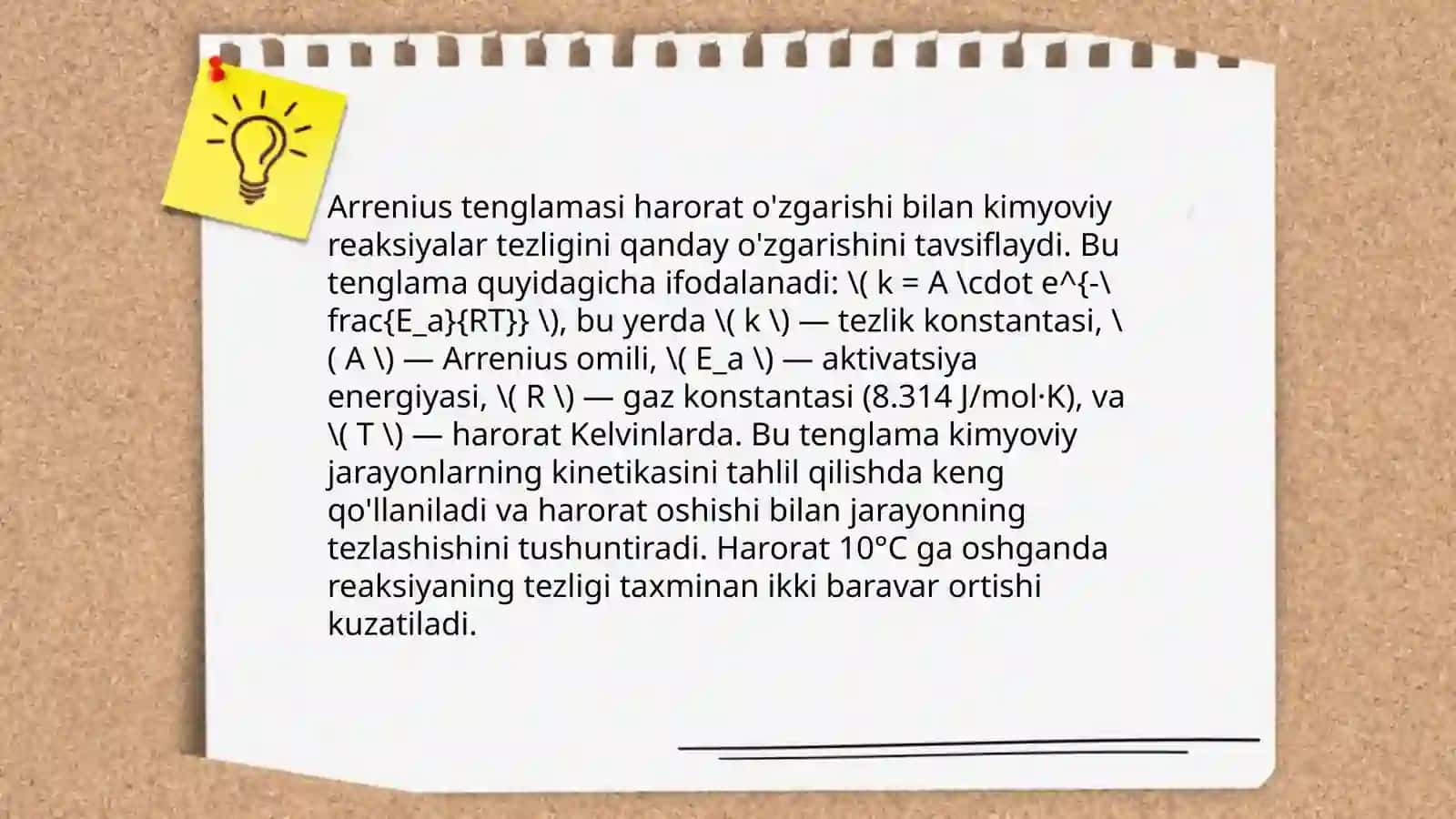 Reaksiya tezligiga xaroratning tasiri 3