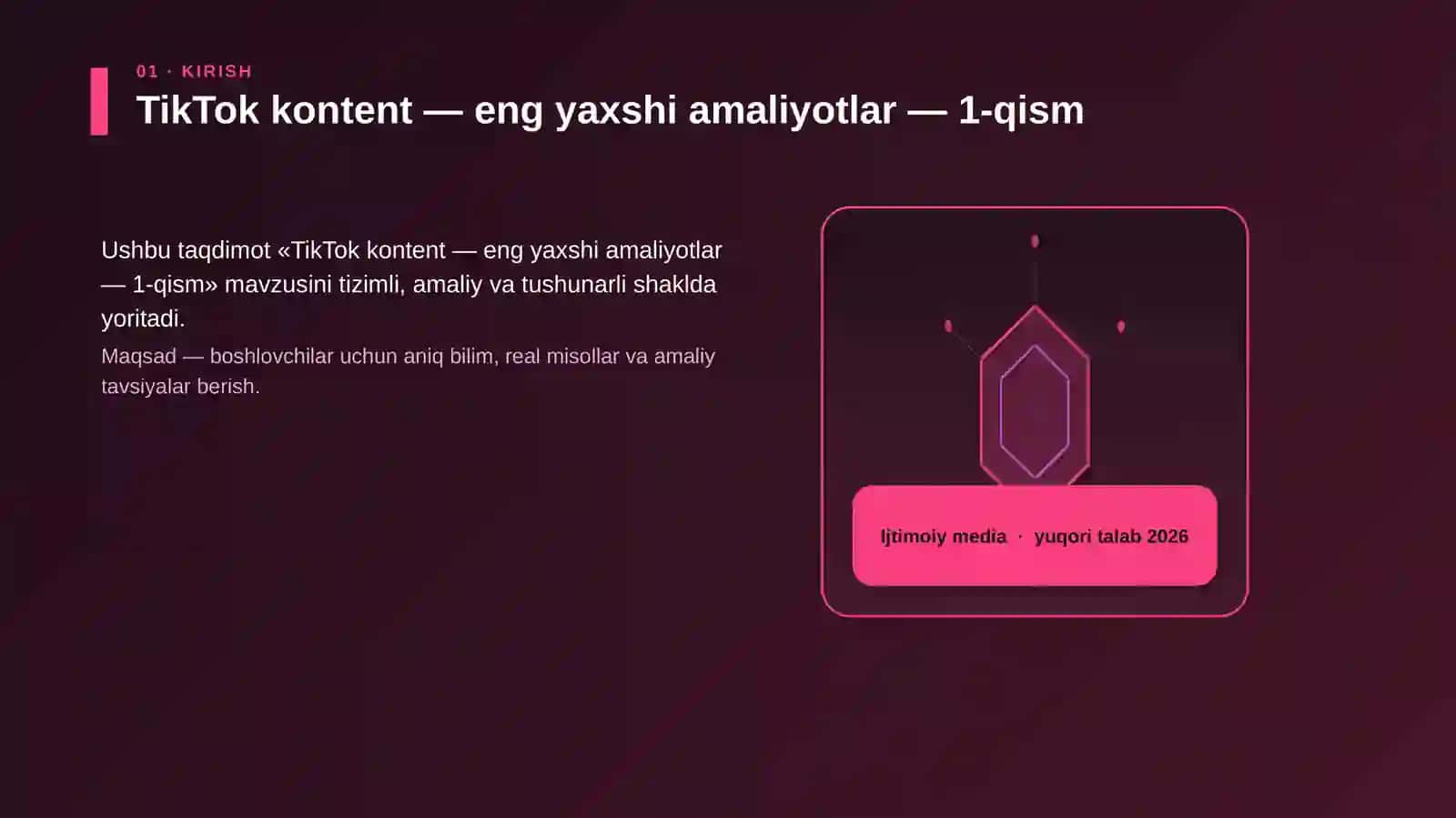 TikTok kontent — eng yaxshi amaliyotlar — 1-qism 3