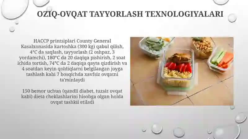 Oziq-ovqat tayyorlash texnologiyalari 3