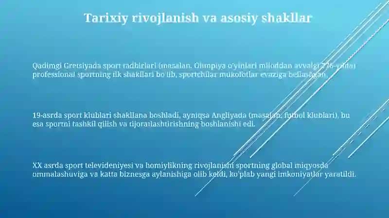 Sportda tadbirkorlik faoliyati shakllari va turlari 3