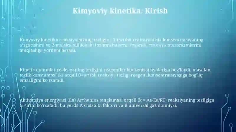Kimyoviy kinetika 3