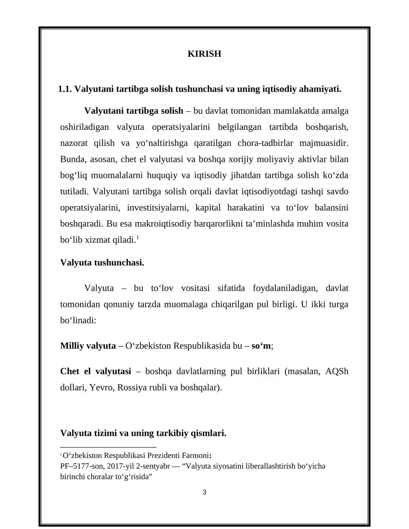Valyutani tartibga solishning huquqiy asoslari 3