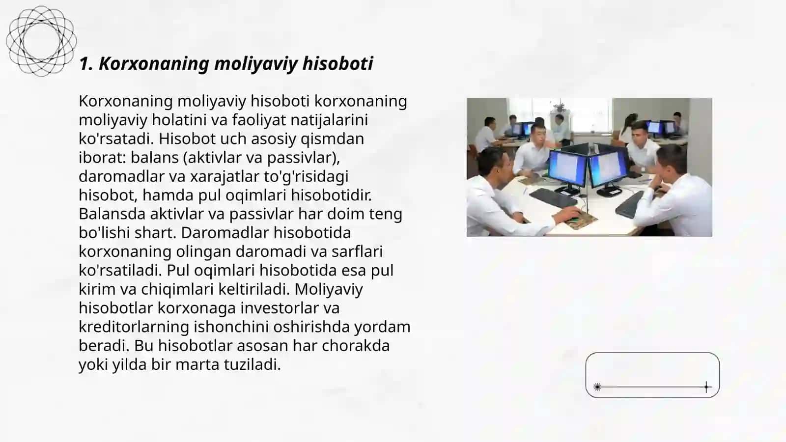 Korxonaning moliyaviy hisoboti 3