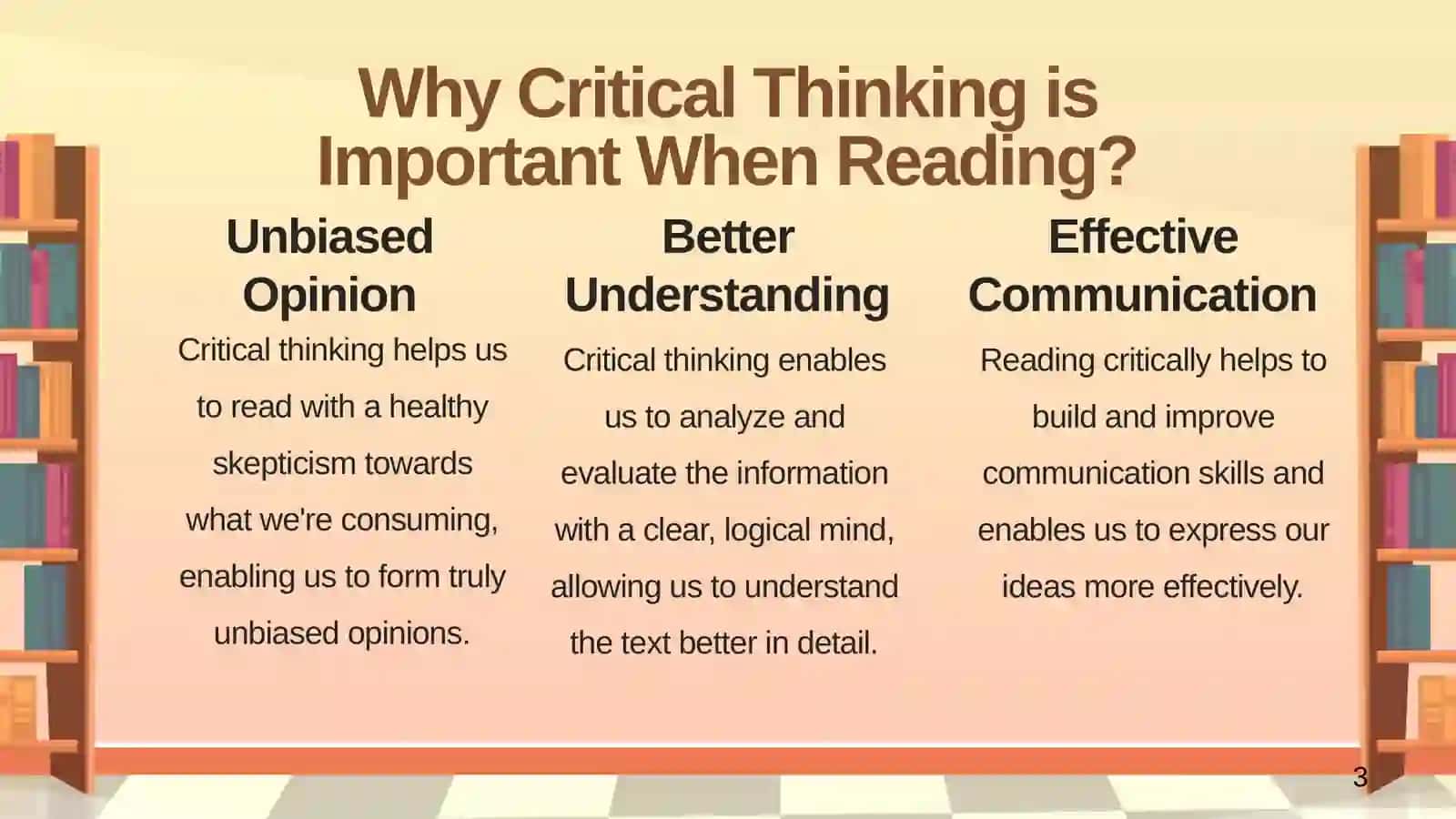 Critical thingking when reading 3