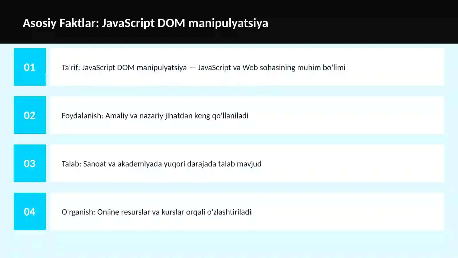 JavaScript DOM manipulyatsiya 3