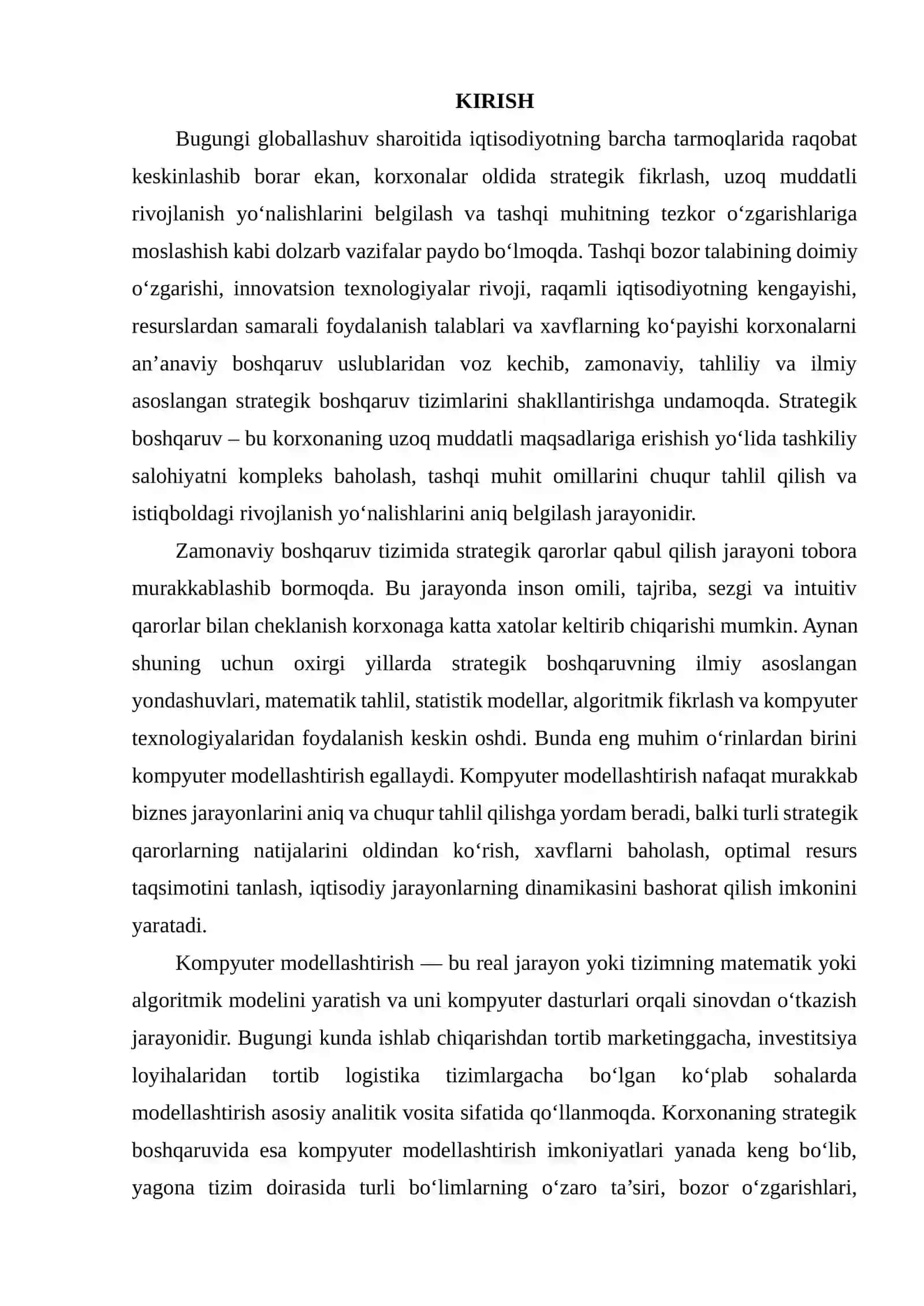 STRATEGIK BOSHQARUVDA KOMPYUTER MODELLASHTIRISH 3