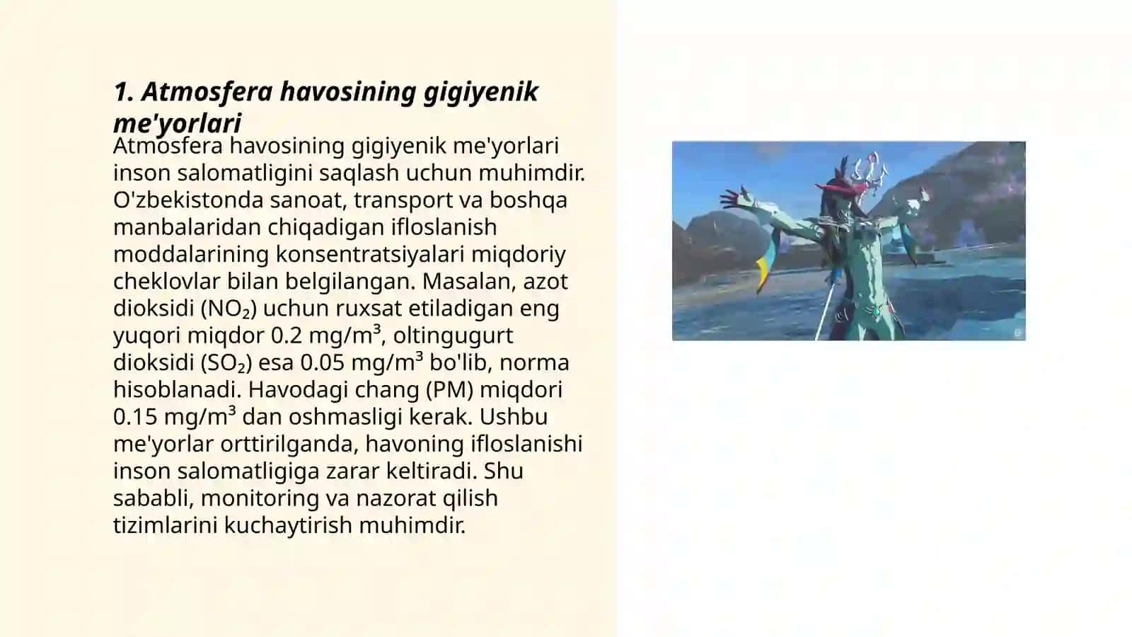 Atmosfera havosining gigiyenik me'yorlari 3