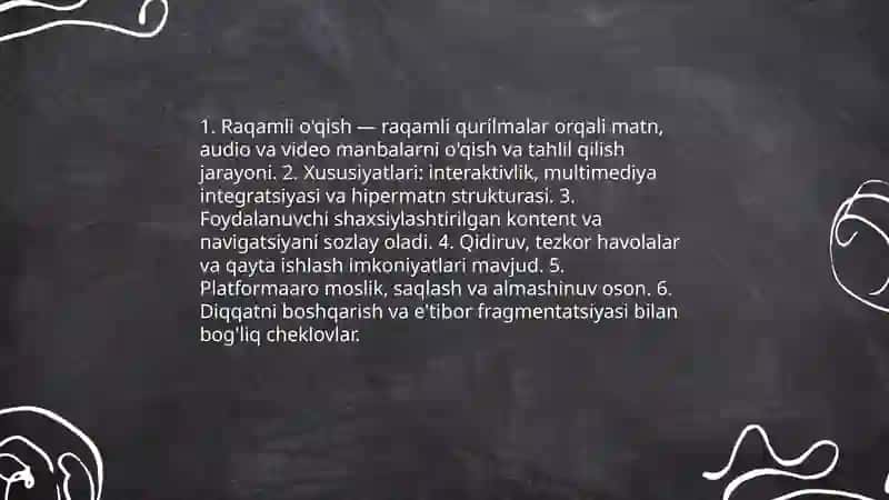 Digital reading 3