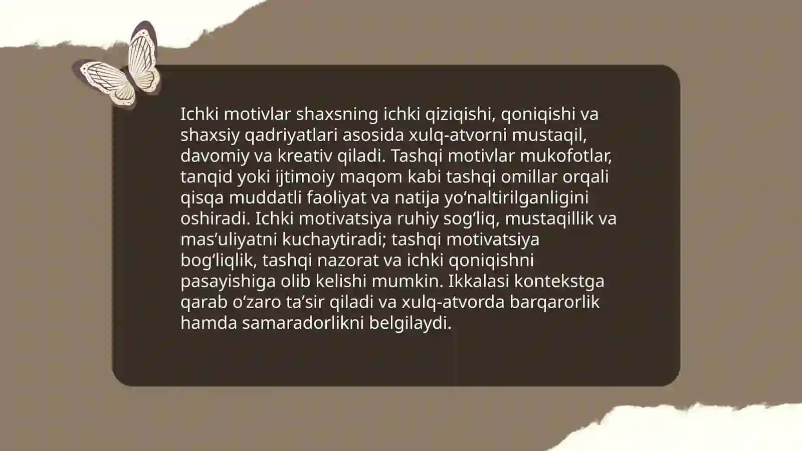 Xulqi-atvorida Namoyon Boʻluvchi Motivlar 3