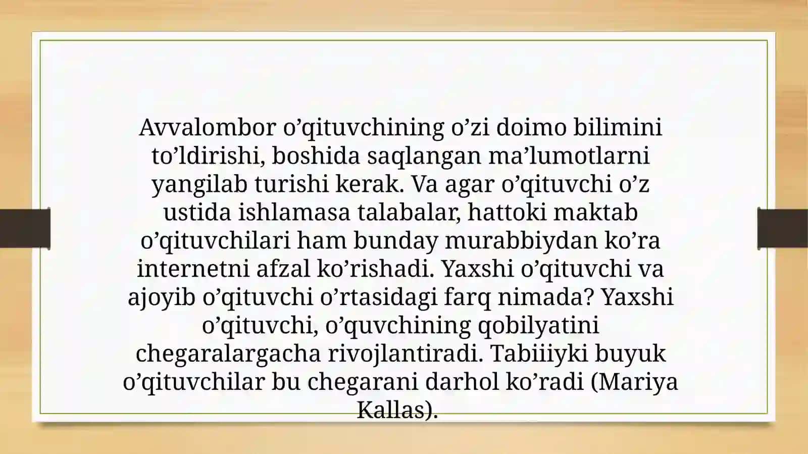 Guruh rahbari sifatida biror oilaga tashrif buyurish va taassurotlarini bayon etish. 3