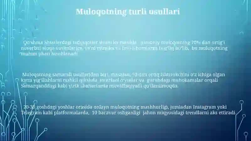 Muloqotlar 3