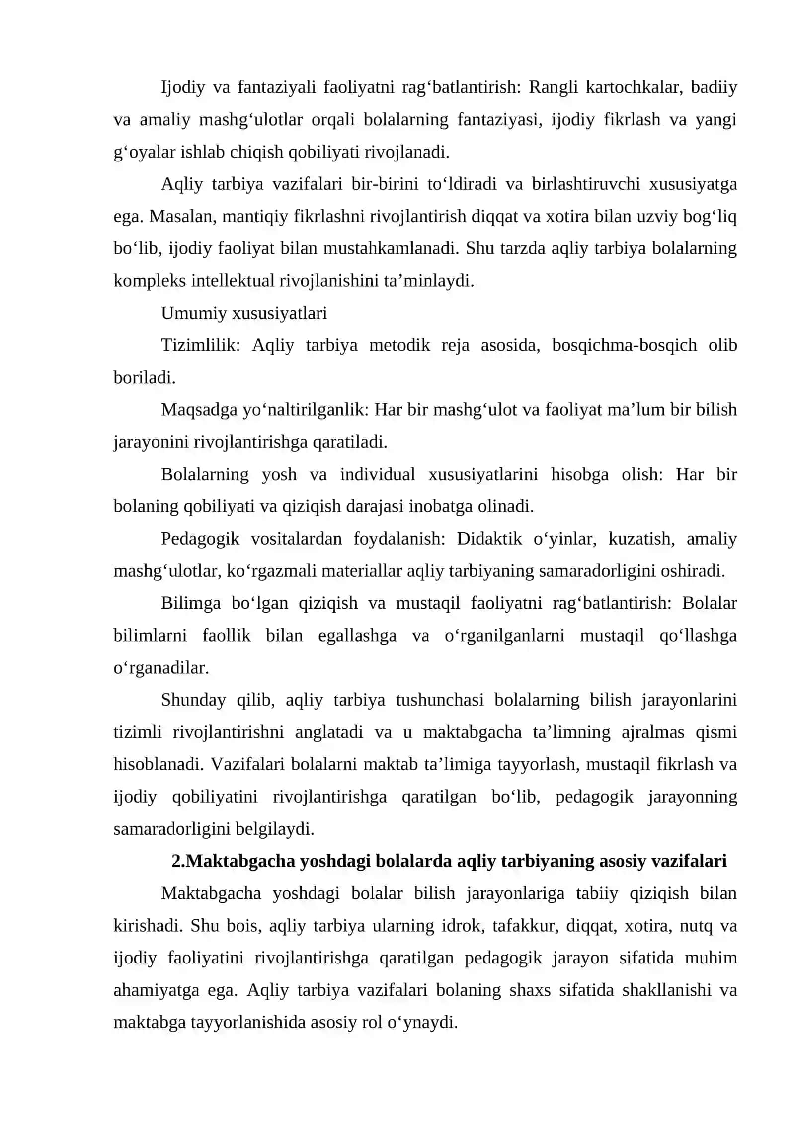 Maktabgacha ta'lim tashkilotlarida aqliy tarbiya berish vazifalari 3