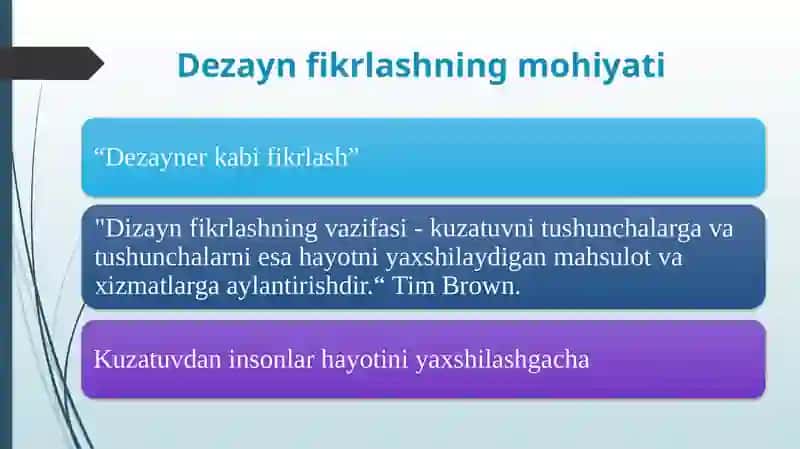 FIKRLASH DIZAYNI(“DESIGN THINKING”) 3