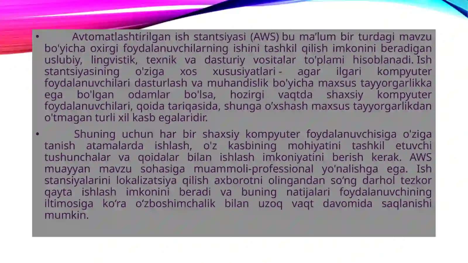 Avtomatlashtirilgan va xorijiy tijorat tizimlari 3