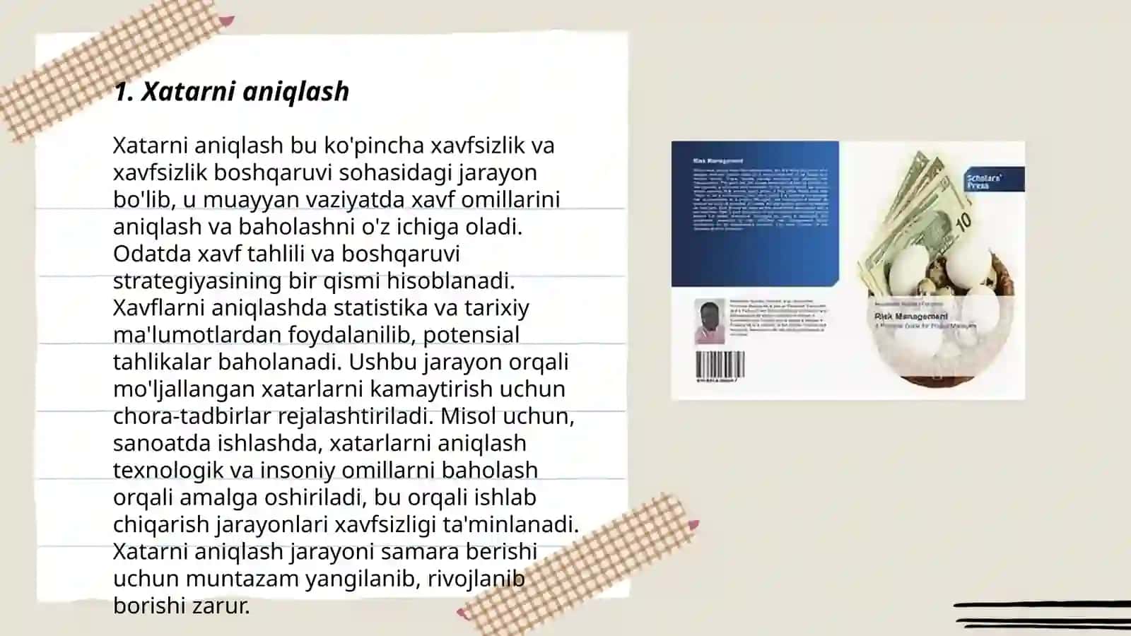 Xatarni aniqlash 3