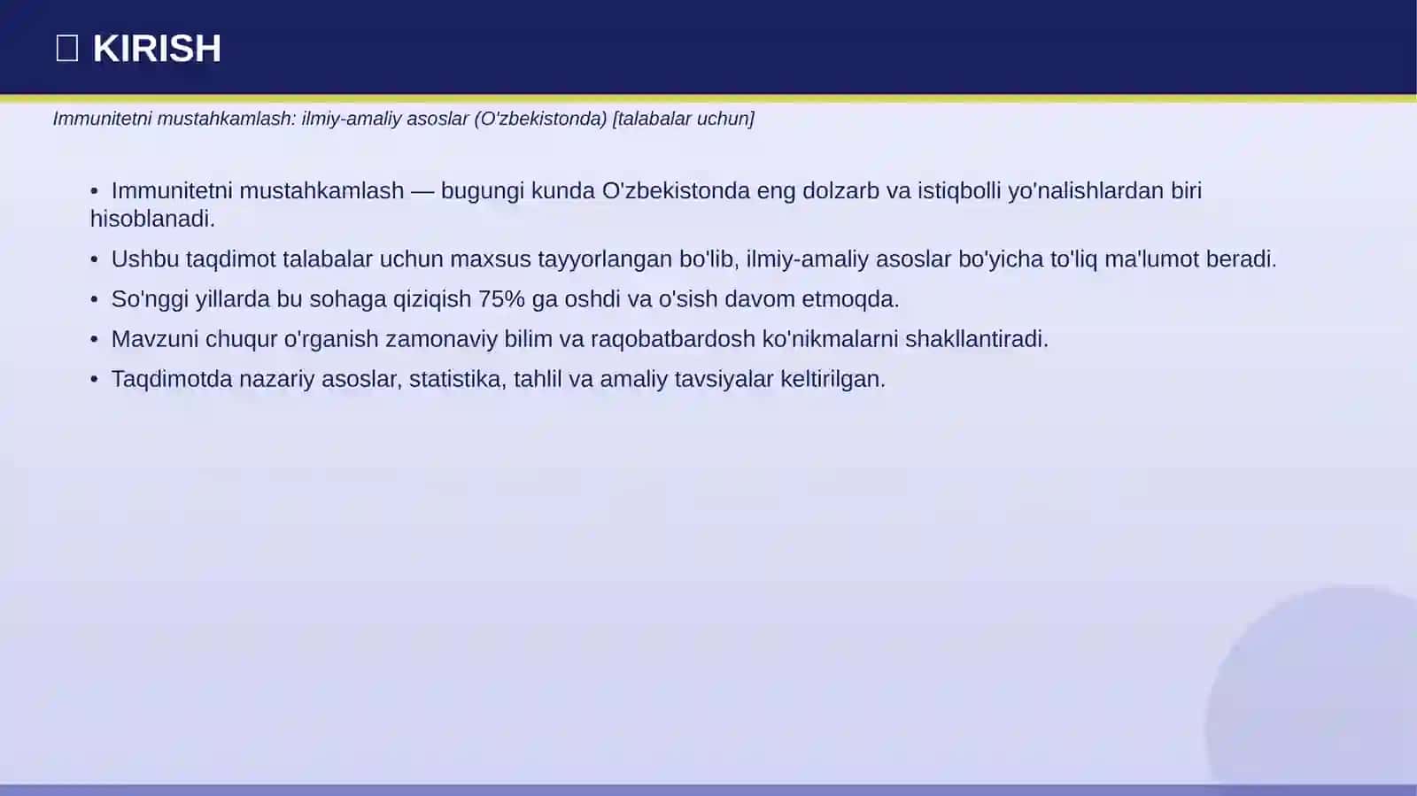 IMMUNITETNI MUSTAHKAMLASH Ilmiy-amaliy asoslar 3