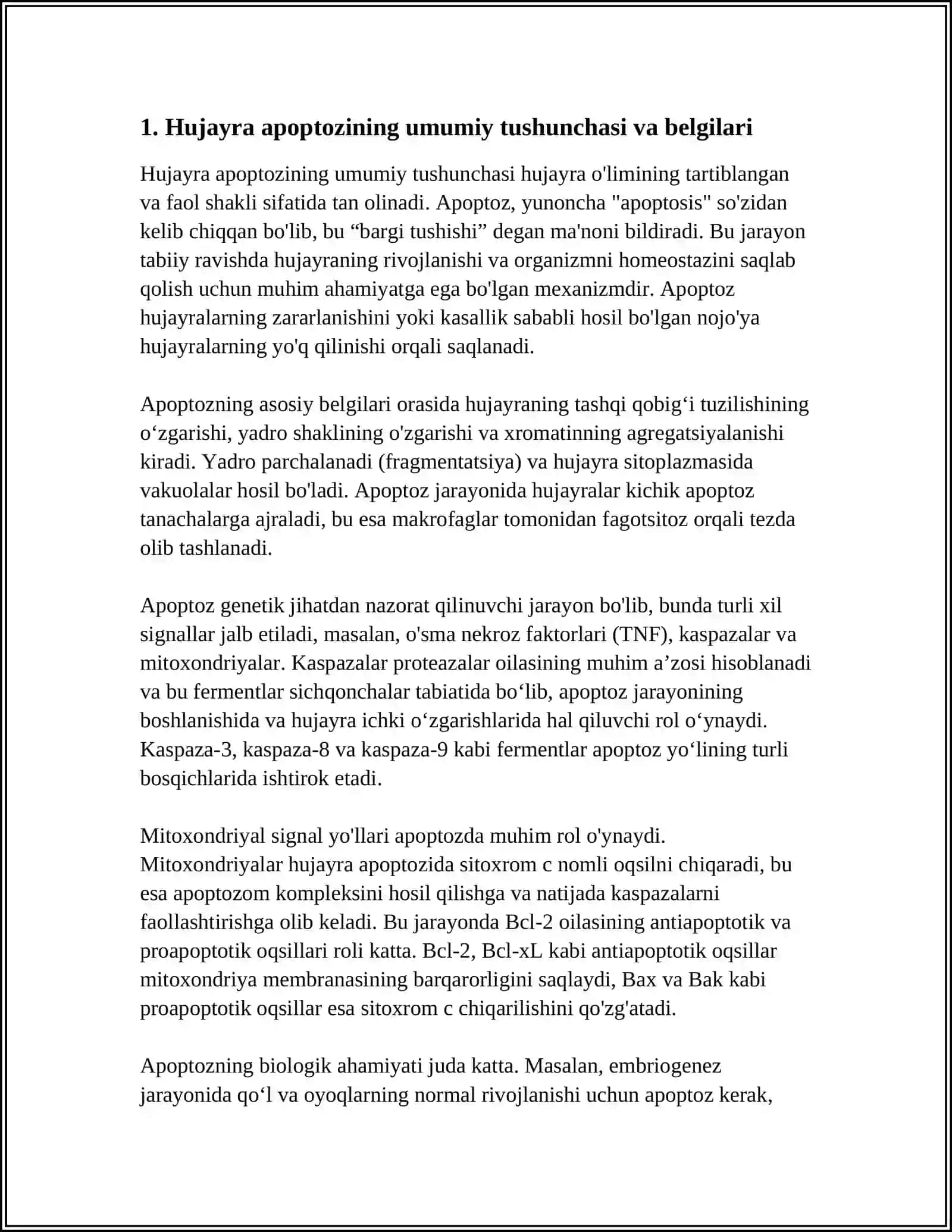 HUJAYRA APPOPTOZI VA UNING GIOLOGIK AHAMIYATI 3