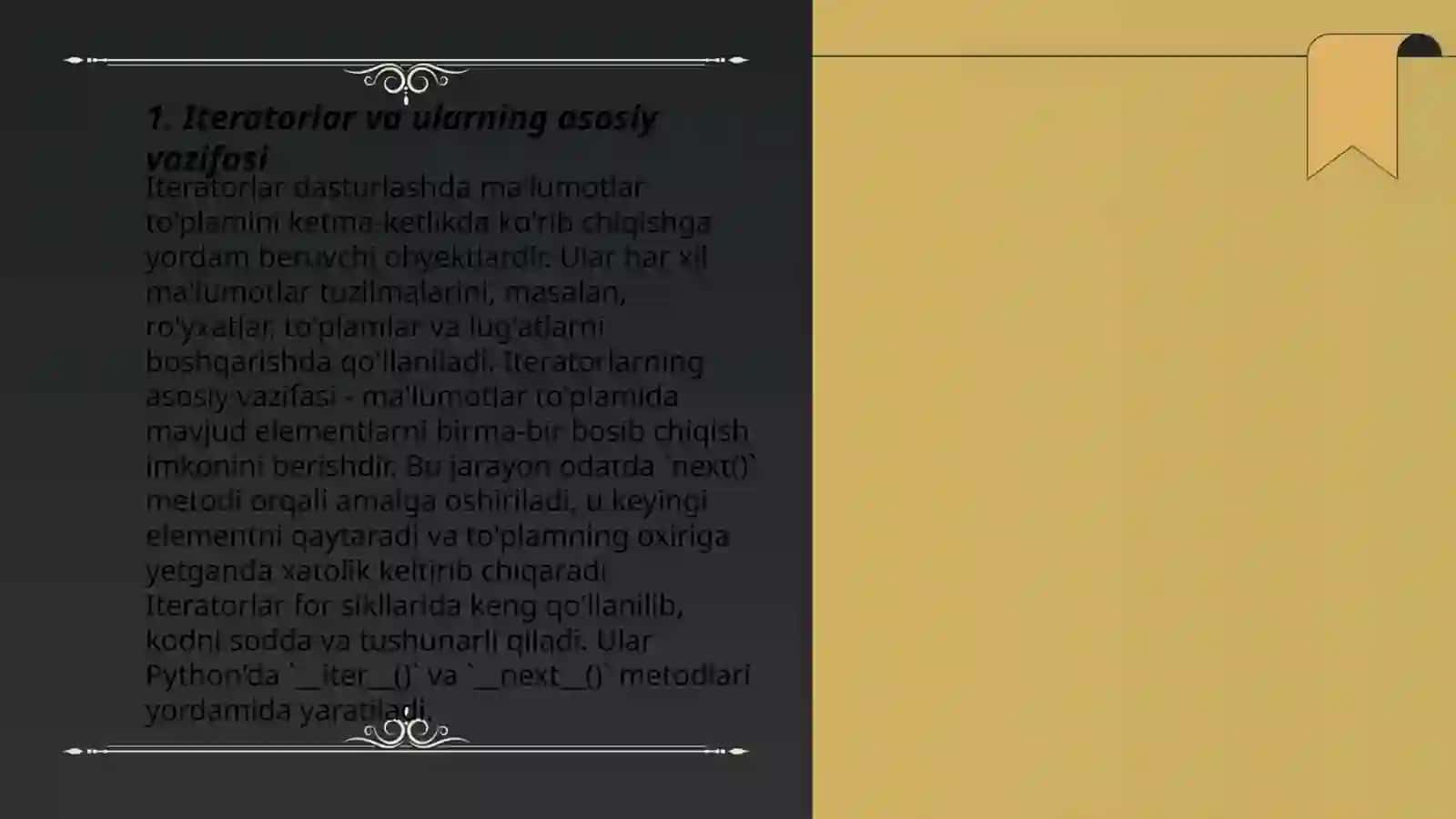 Iteratorlar va ularning turlari 3