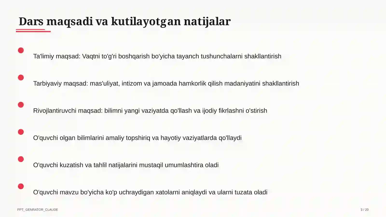 Vaqtni to'g'ri boshqarish 3