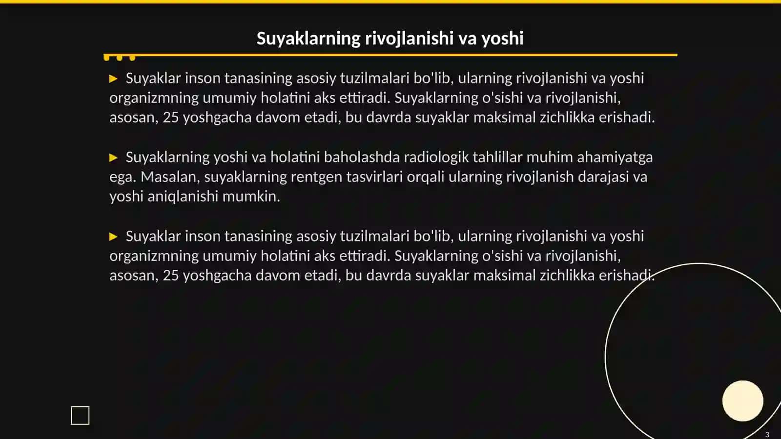 Suyaklarga karab yoshni baholash usuli 3