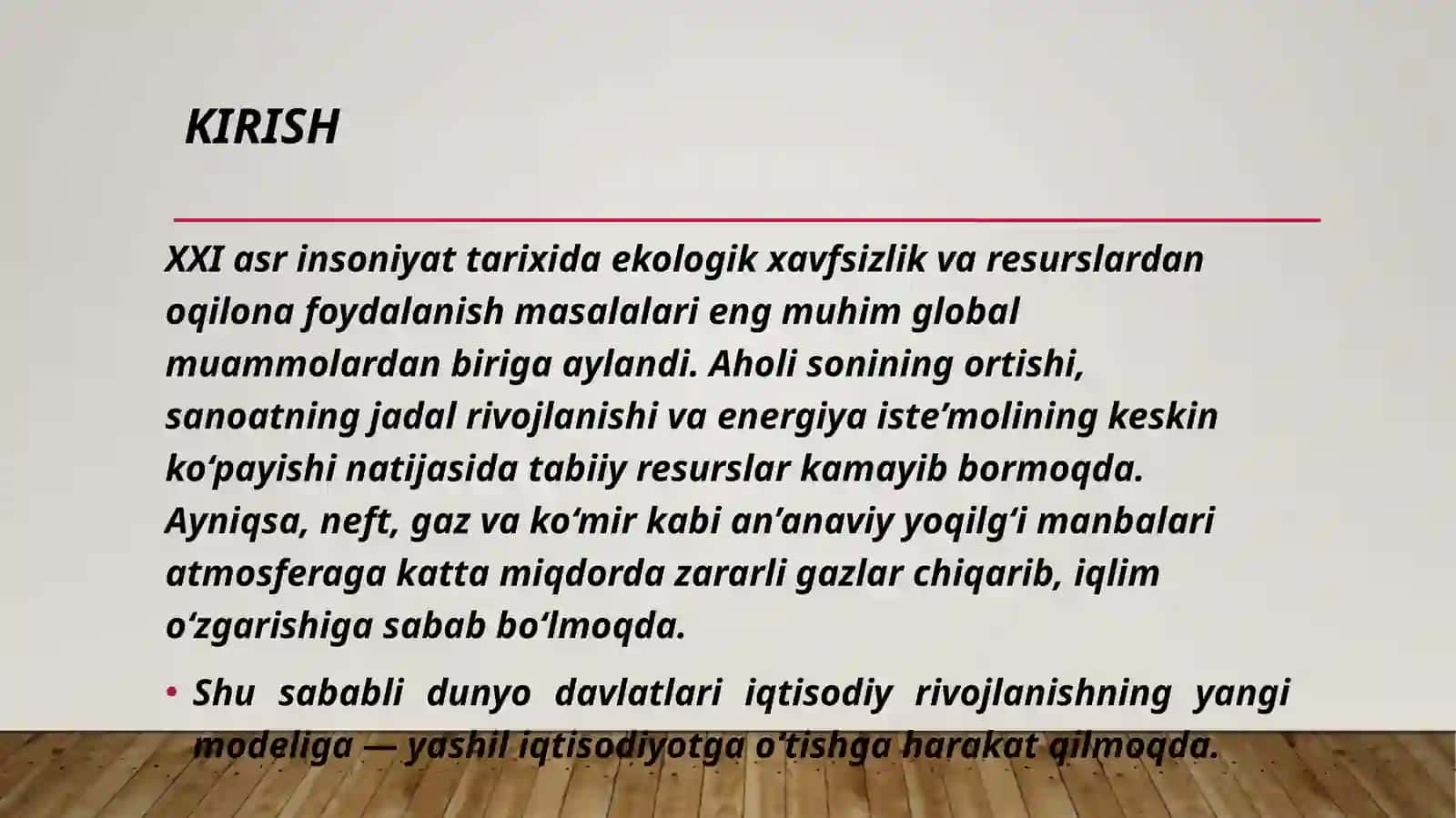 Yashil iqtisodiyot tushunchasi 3