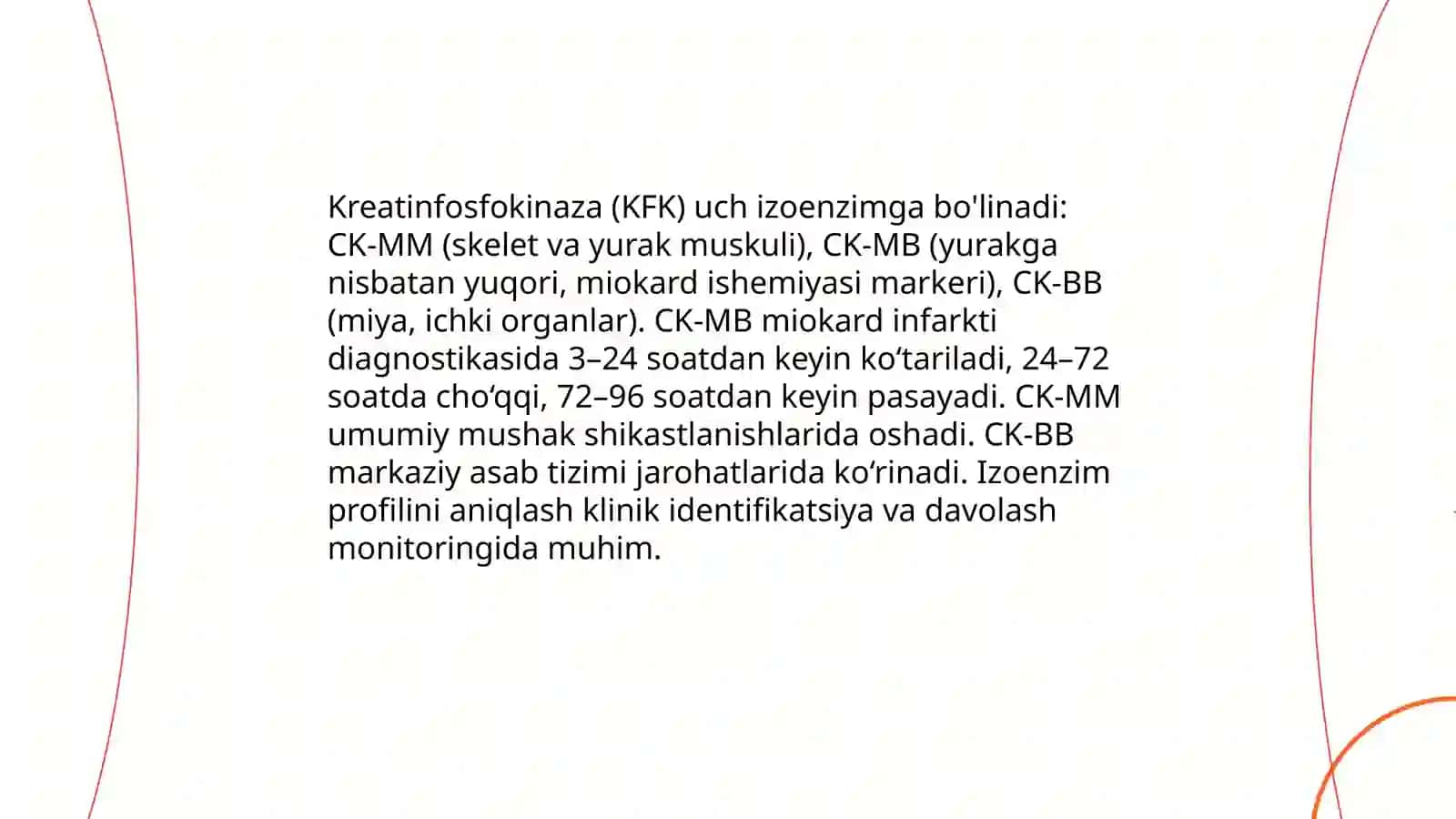 Kreatinfofakinazaning izoshakillari va ularni aniqlashning klinik ahamiyati 3