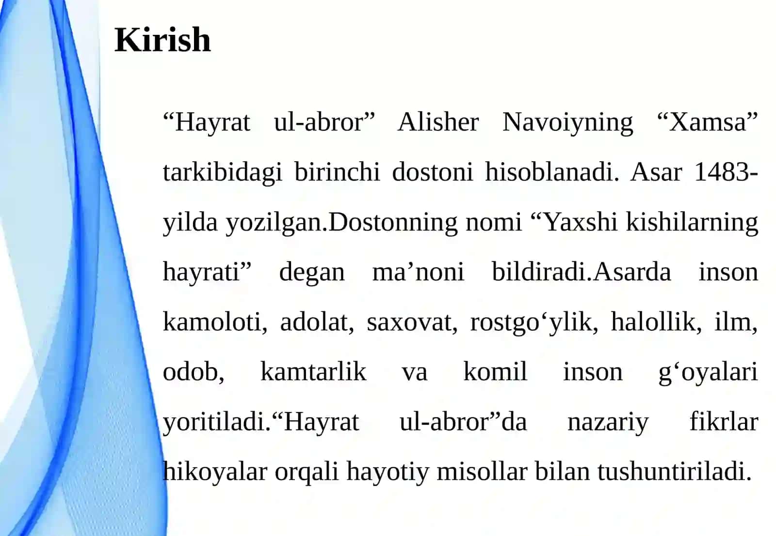 Hayratul-abror asaridagi hikoyalarni tahlili 3