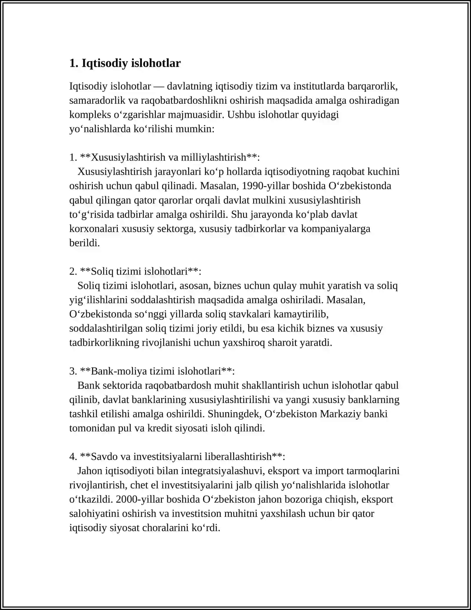 MUSTAQILLIK YILLARIDA DAVLAT BOSHQARUVI TIZIMIDA AMALGA OSHIRILGAN ISLOHATLAR 3