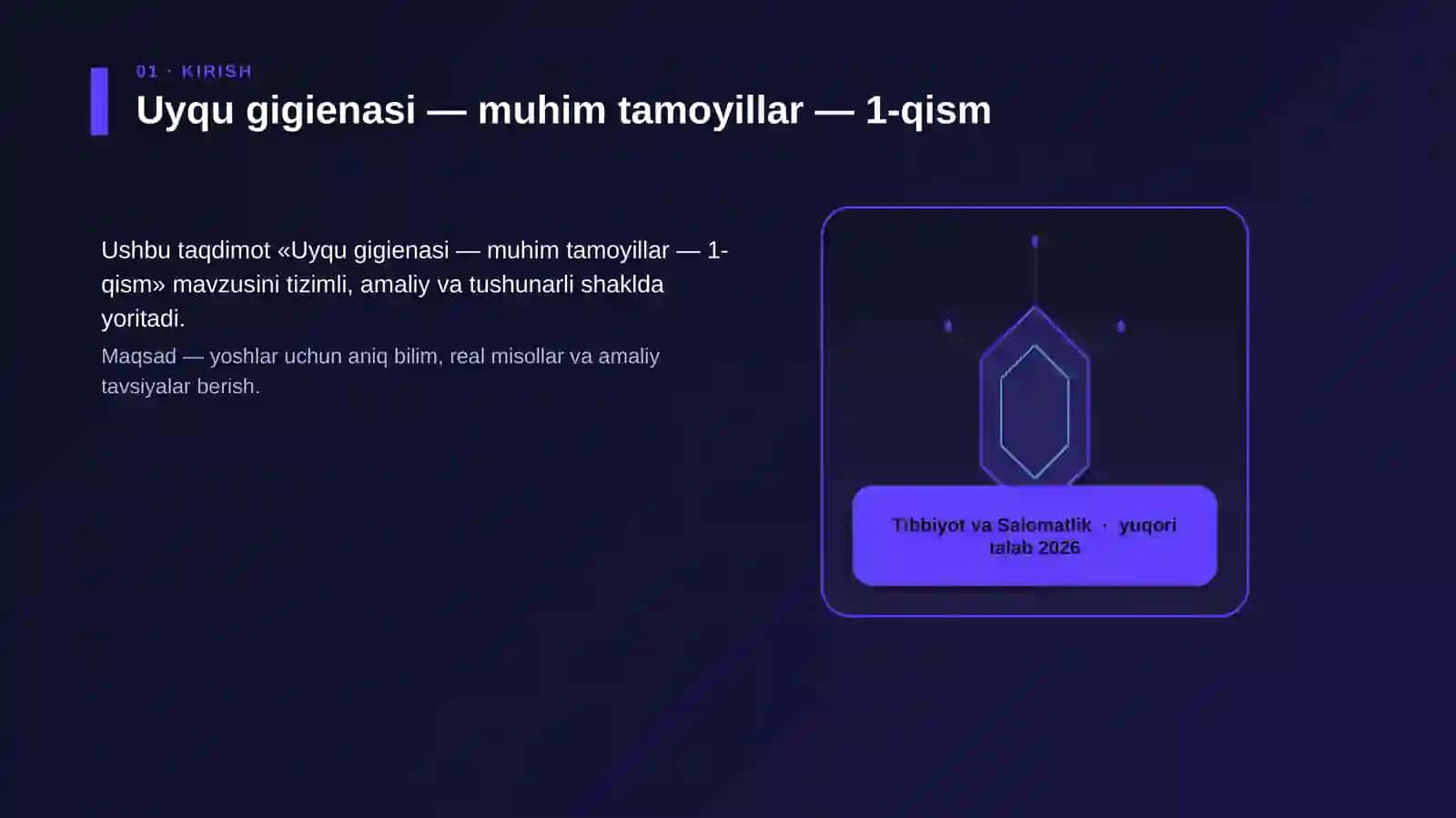Uyqu gigienasi — muhim tamoyillar — 1-qism 3