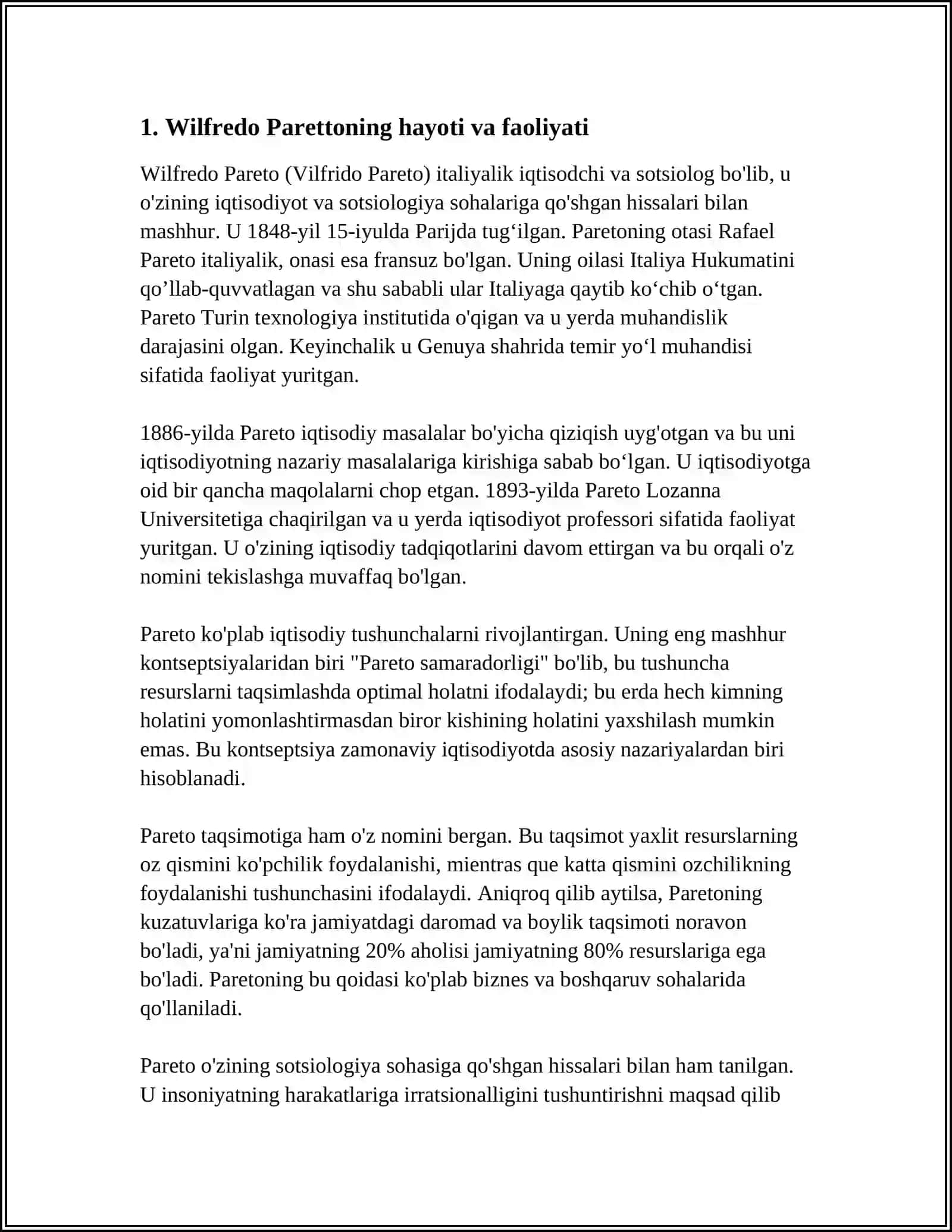 WILFREDO PORETTONING SOTSIOLOGIK TIZIMI 3