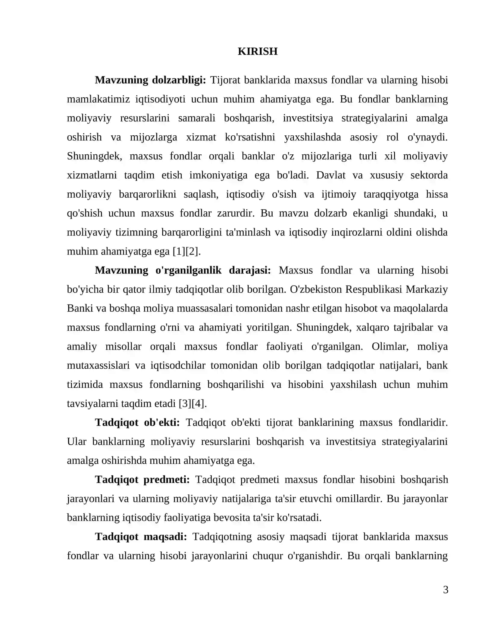 Tijorat banklarida maxsus fondlar va ularning hisobi 3