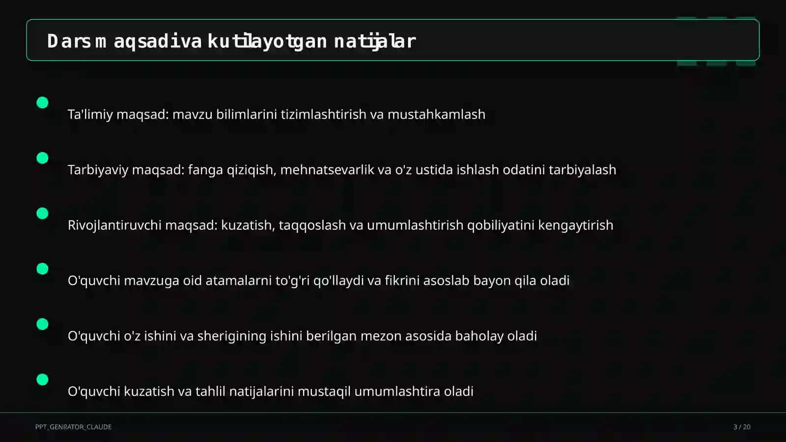 Algebra va geometriyani yagona "Matematika" fani sifatida o'qitish: yangi yondashuv 3
