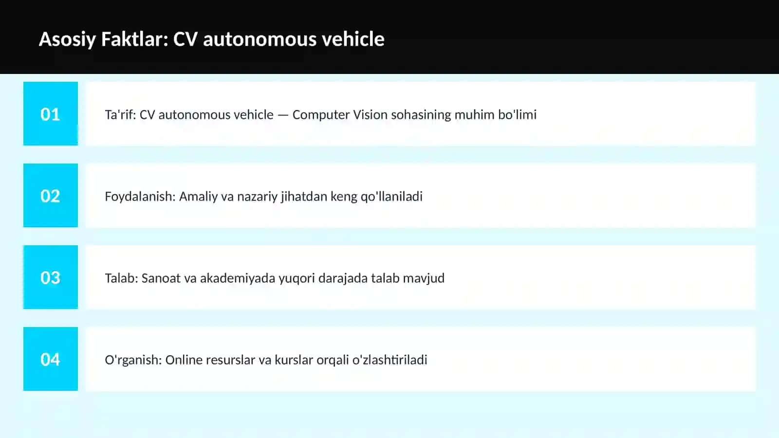 CV autonomous vehicle 3