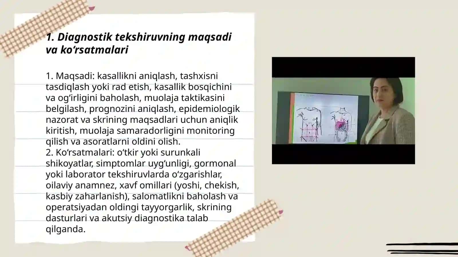 Diagnostik tekshiruvning o'tkazilkshi 3