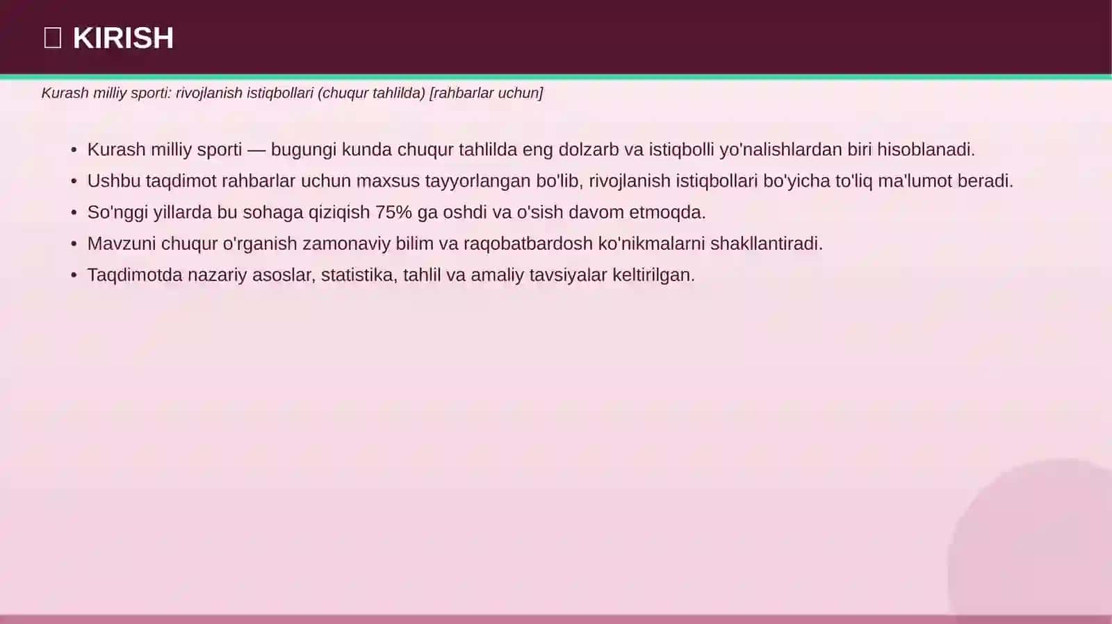 Kurash Milliy Sporti: Rivojlanish Istiqbollari (Chuqur Tahlilda) [Rahbarlar Uchun] 3