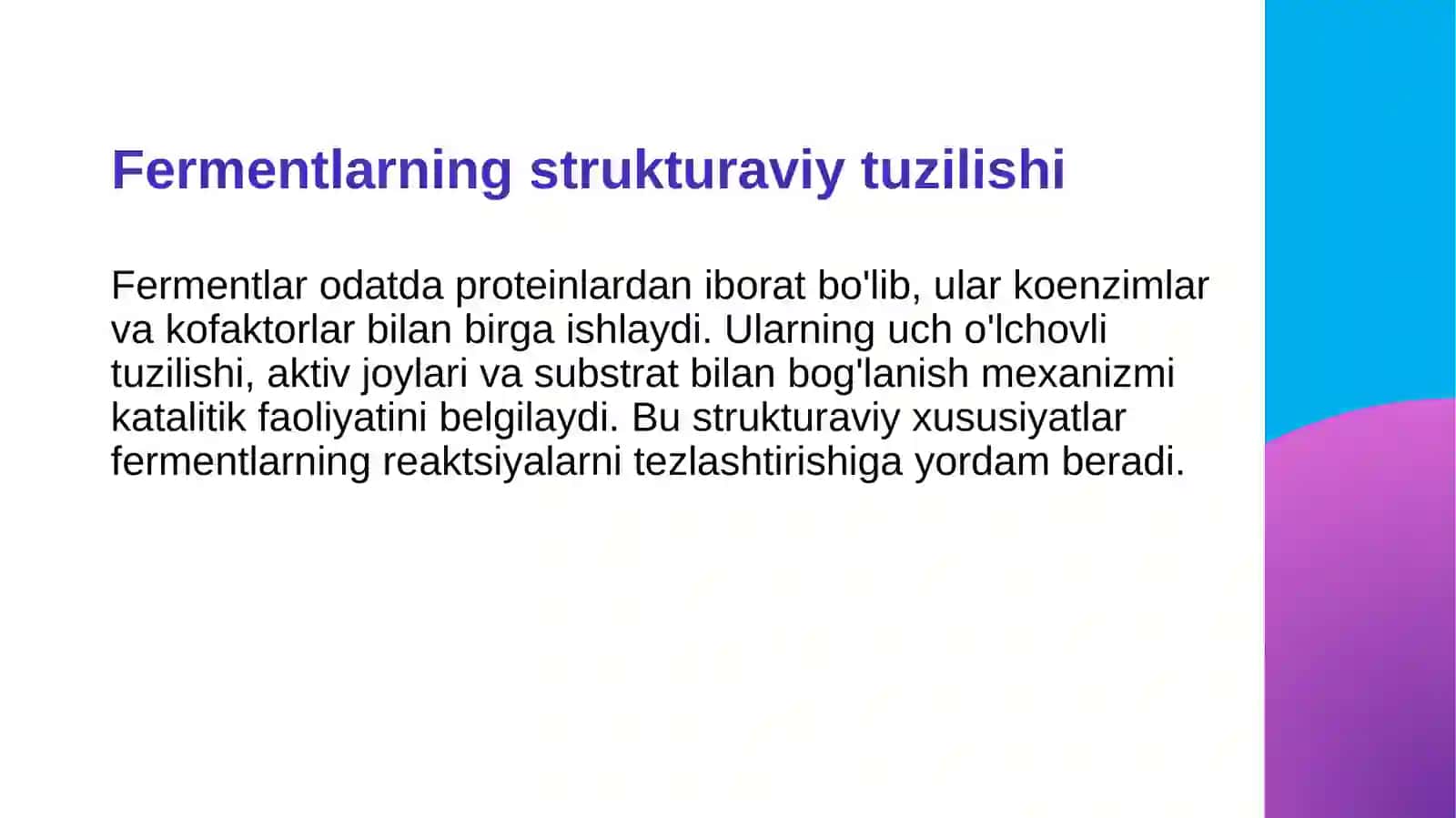 Fermentlarning Strukturaviy va Funksional Tuzilishi 3