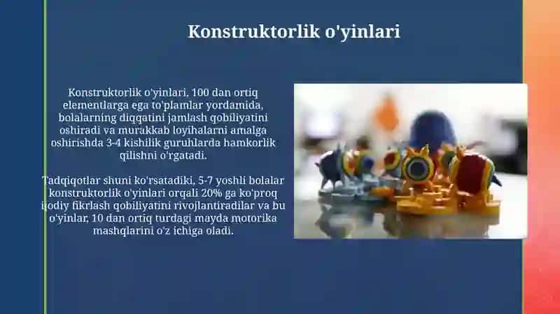 Konstruktorlik o'yinlari 3